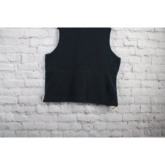 LL Bean Mountain Classic Black Fleece Full Zip Pockets Vest Size 2X - Picture 6 of 9